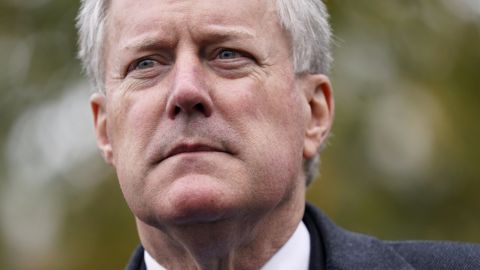 White House chief of staff Mark Meadows speaks with reporters outside the White House on October 26, 2020.