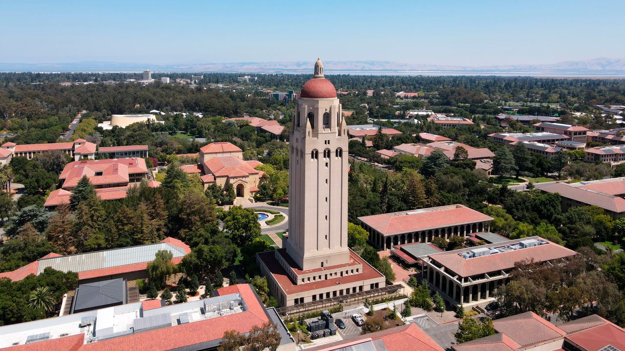 Hoover Tower on the campus of Stanford University.