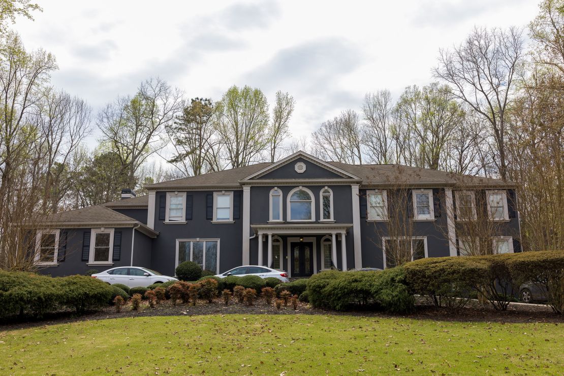 The six-bedroom home sits on a hill in a gated community south of Atlanta, away from prying neighbors and fans who might pop in unannounced.