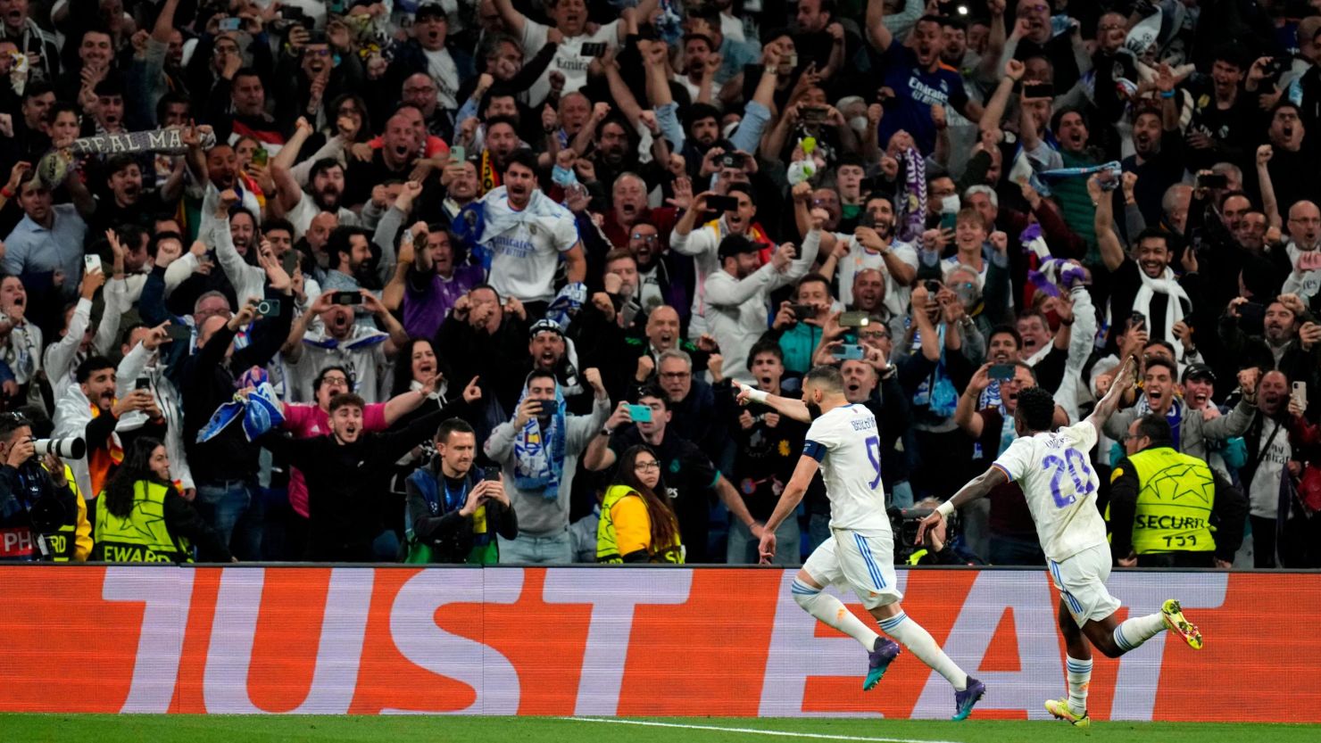 Karim Benzema scored the decisive goal in Real Madrid's Champions League semifinal against Manchester City.