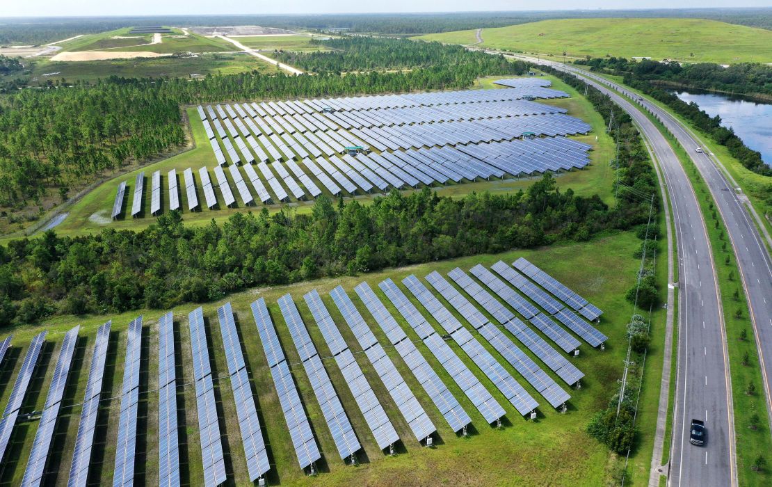 The 6 megawatt Stanton Solar Farm outside of Orlando, Florida.