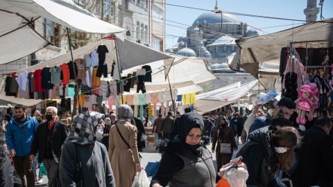 Istanbul residents searching for bargains amid rising food prices caused by high inflation and persistent economic turbulence in Turkey. 