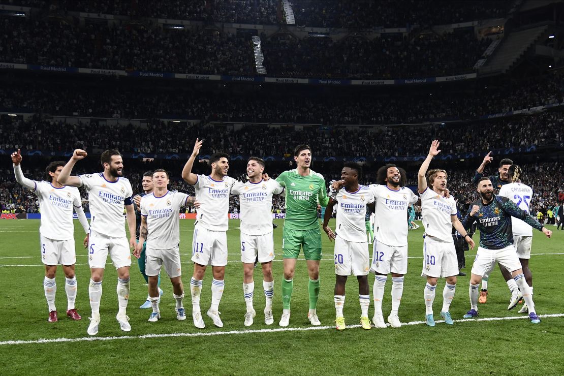 Real Madrid celebrated an incredible victory against Manchester City.