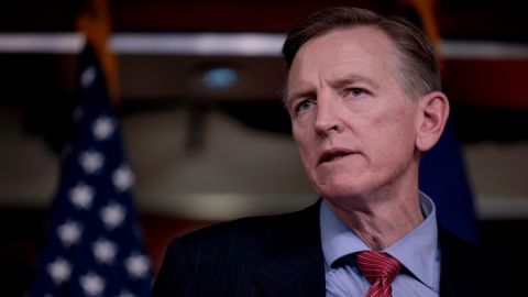 Republican Rep. Paul Gosar of Arizona speaks at a news conference in December 2021 in Washington, DC. 