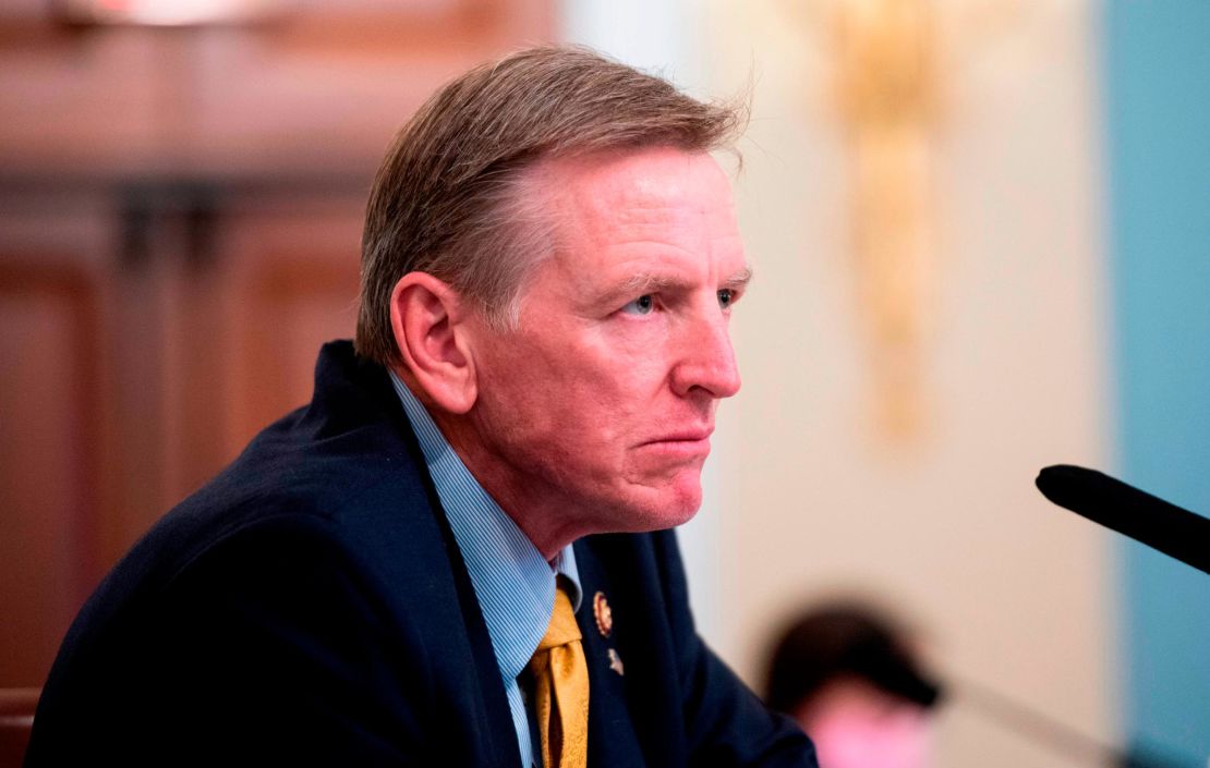 Rep. Paul Gosar is seen during a House Natural Resources Committee hearing.