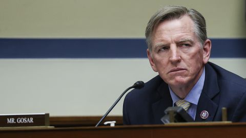 Rep. Paul Gosar attends a House Oversight and Reform Committee hearing in May 2021.