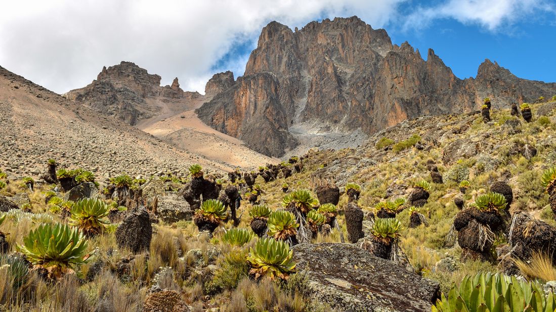 <strong>Mount Kenya: </strong>Formed of a volcano, Kenya's highest peak is called Kirinyaga by the local Kikuyu people. <strong>Continent:</strong> Africa. <strong>Elevation:</strong> 17,057 ft. 