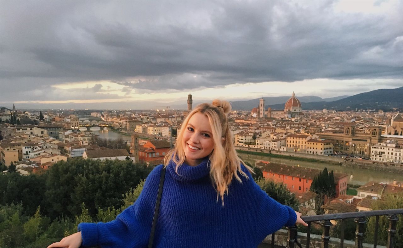 Cameron Cipolla, seen here in Florence in 2017, recently learned that her application for Italian citizenship has been approved.