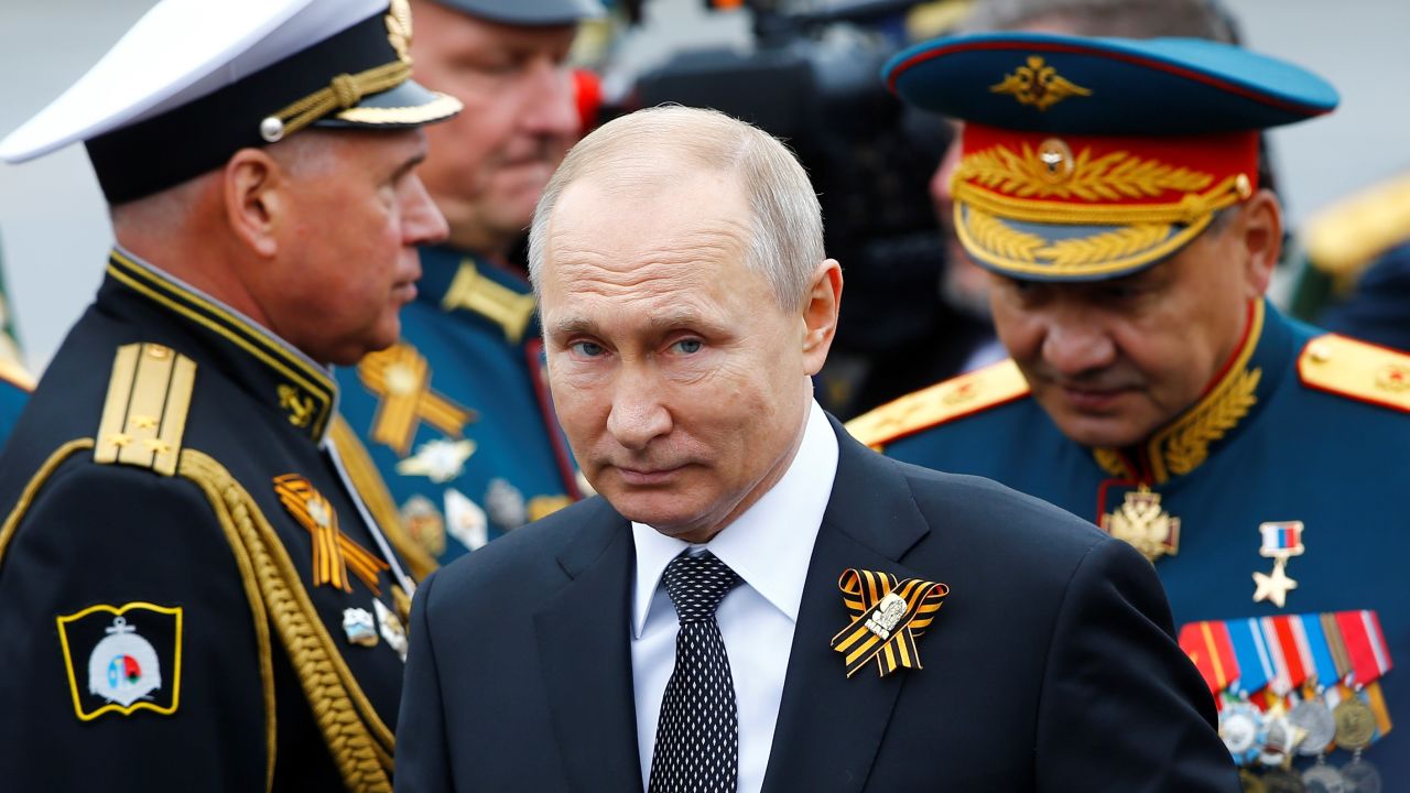 Russian President Vladimir Putin attending the 2019 Victory Day military parade at Red Square in Moscow.
