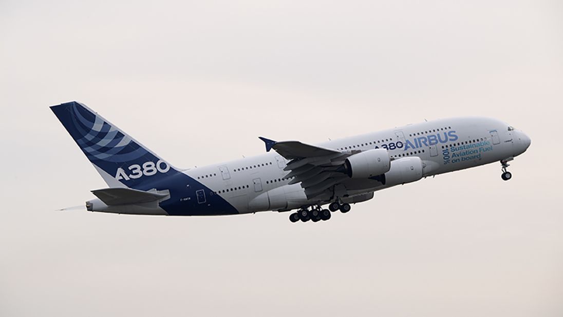 <strong>Cooking on gas: </strong>Airbus completed a test flight of an A380 powered entirely by SAF in March 2022.