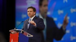 Florida Gov. Ron DeSantis speaks at the Conservative Political Action Conference (CPAC) at The Rosen Shingle Creek on February 24, 2022 in Orlando, Florida. CPAC, which began in 1974, is an annual political conference attended by conservative activists and elected officials.