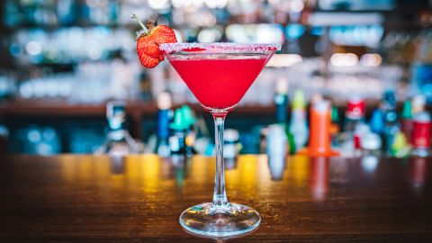 Savor a taste of spring with a strawberry martini, the perfect cocktail for the season.