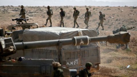 Israeli soldiers take part in a military exercise in Masafer Yatta near Hebron, February 2, 2021. 