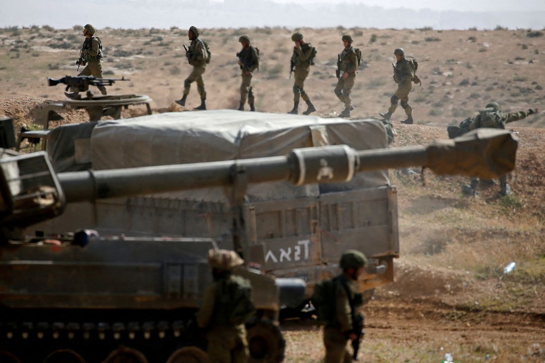 Israeli soldiers take part in a military exercise in Masafer Yatta near Hebron on February 2, 2021. 