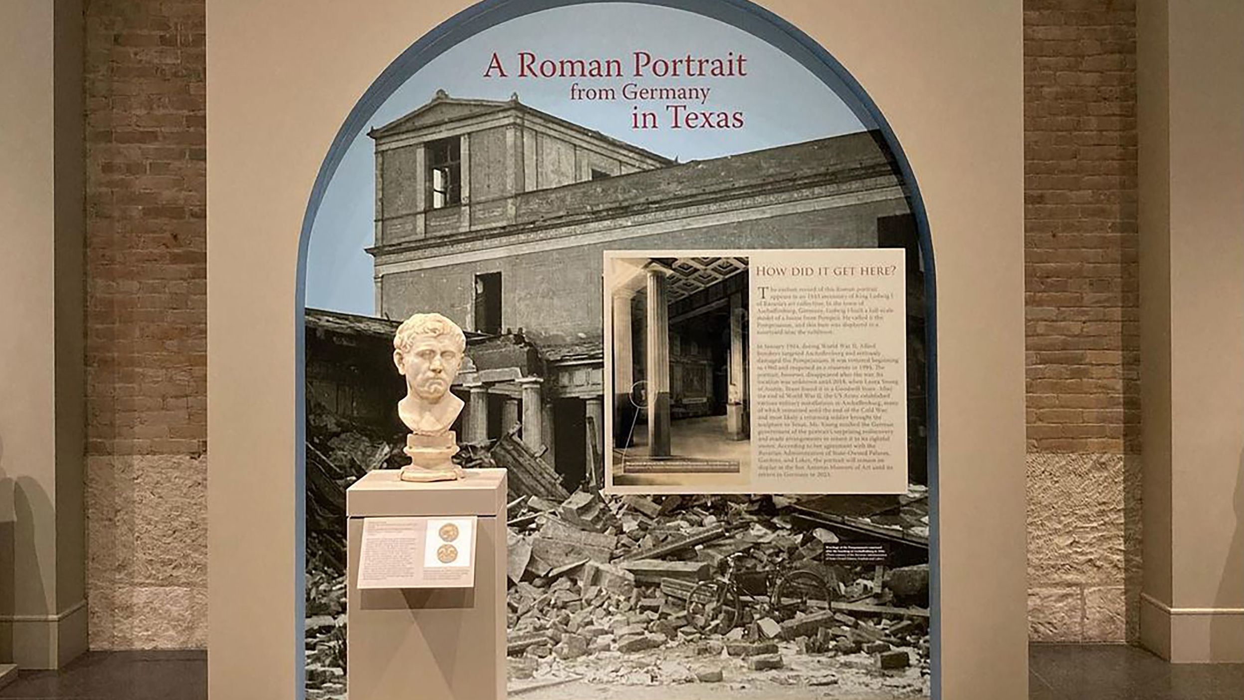 The bust, believed to be of Sextus Pompey, will be on display at the San Antonio Museum of Art until May 2023.