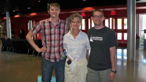 Connie Ridgeway poses with her sons, Cameron (left) and Austin Williams, in a family photo.