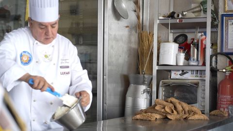 Local pastry chef Lillo Defraia has spent around 25 years researching the origins of cannolo.