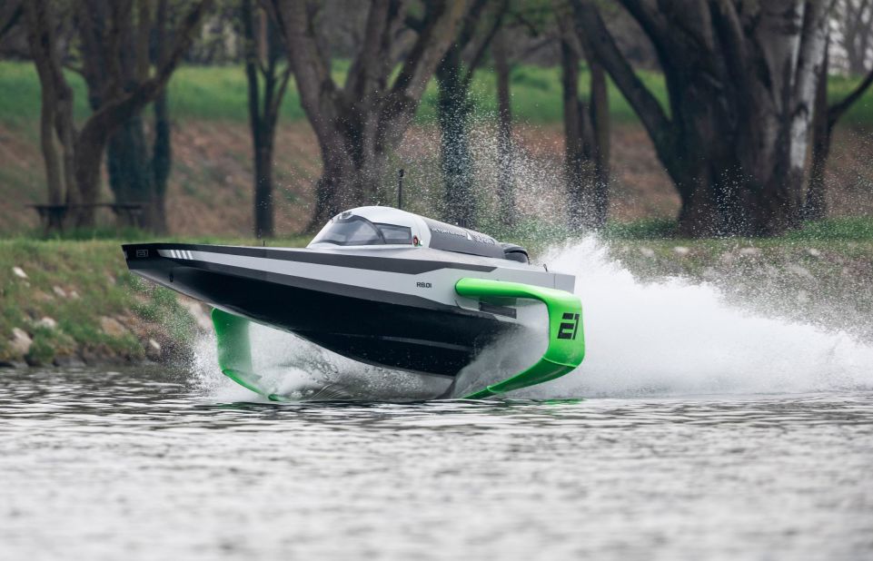 The RaceBird is the world's first electric racing boat, developed for new powerboat series E1, which is set to launch in Spring 2023.