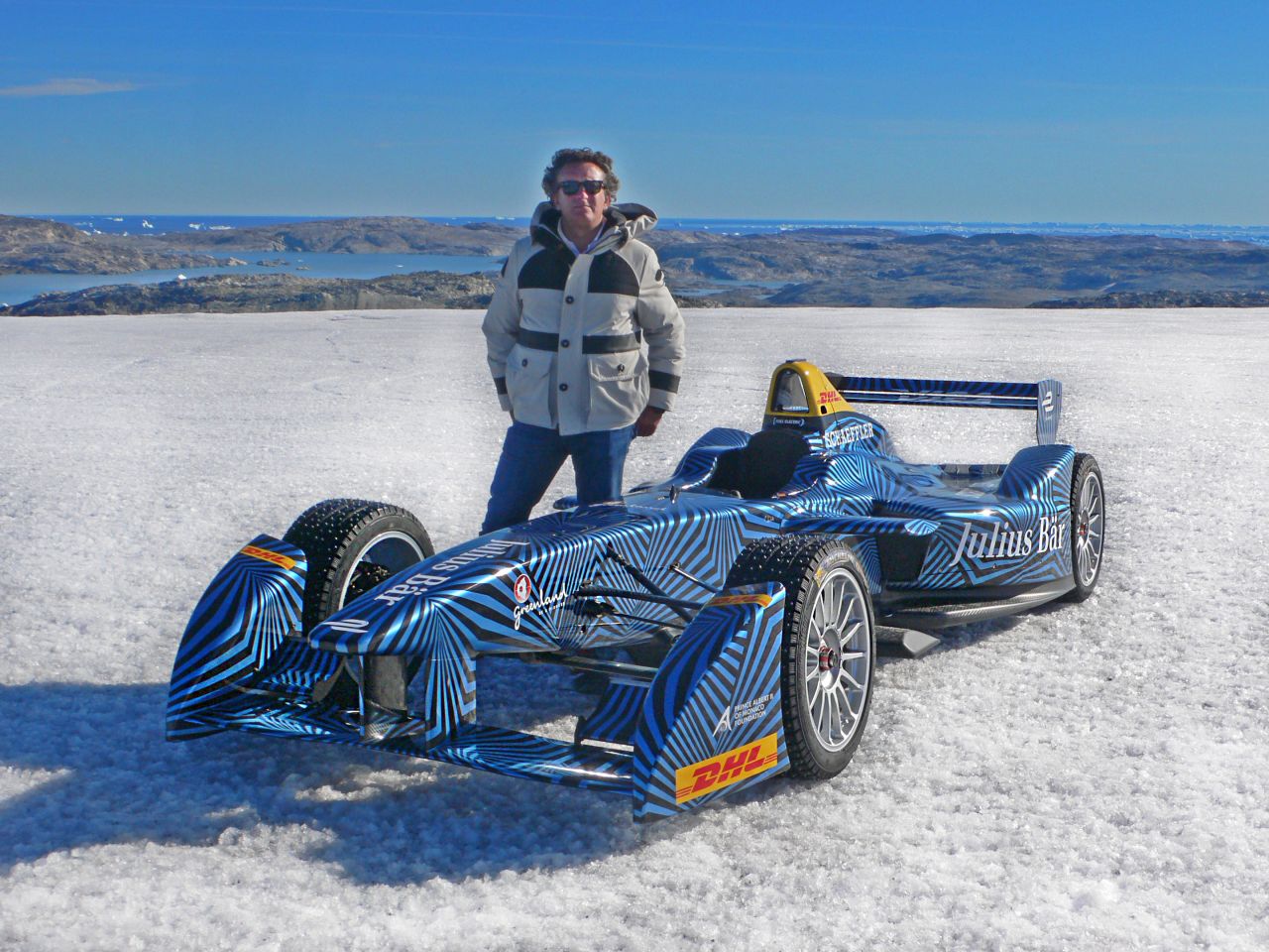 E1 is the brainchild of serial sports entrepreneur Alejandro Agag, who having launched Formula E and its off-road counterpart Extreme E, is now turning to the water. Pictured, Agag with the all-electric first generation Formula E car on an ice cap near Nuuk, Greenland, in September 2016.
