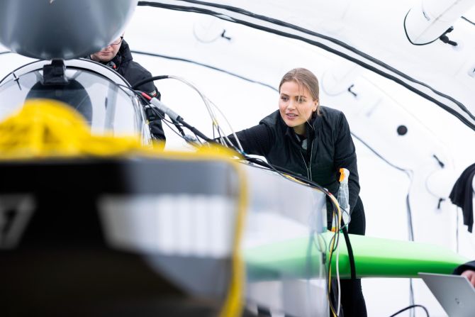 Despite the RaceBird's futuristic look, Horne has drawn her inspiration for the design of the boat from nature and the way that birds skim over the surface of water