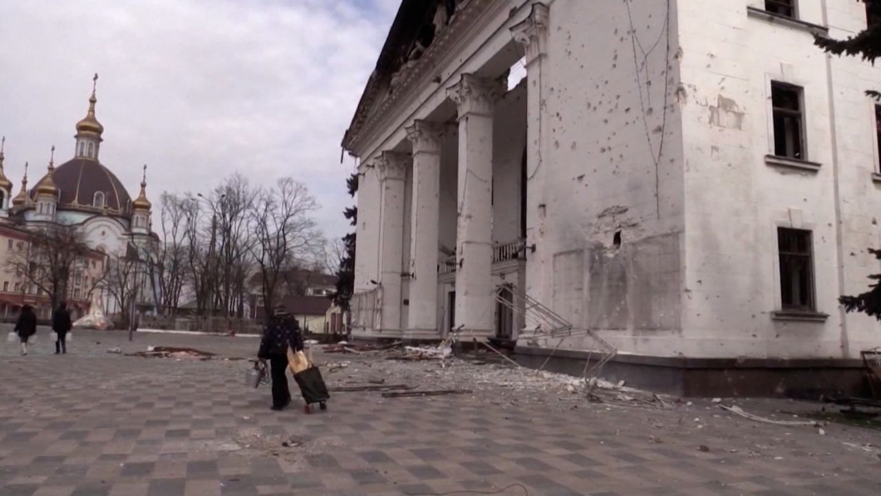 Ukraine Mariupol theatre