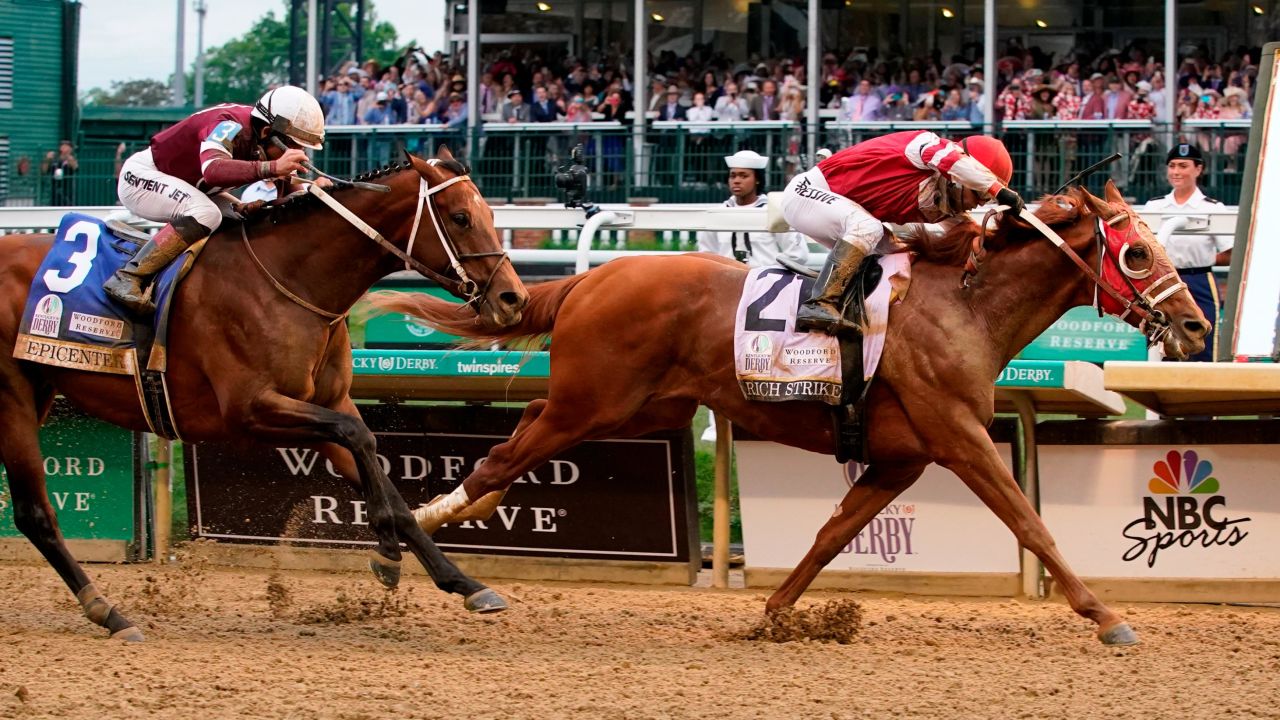 Epicenter (3) is the favorite to win the Preakness Stakes after coming runner-up in the Kentucky Derby.