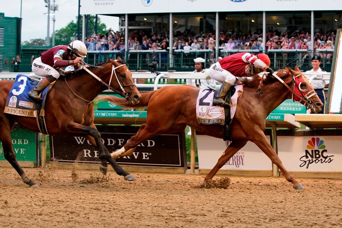 Epicenter (3) is the favorite to win the Preakness Stakes after coming runner-up in the Kentucky Derby.