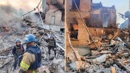 Images show the aftermath of a bombing in Bilohorivka, a village in the Luhansk region of Ukraine. Sixty people are feared dead following the airstrike, according to Serhiy Hayday, head of the Luhansk Regional Military Administration.