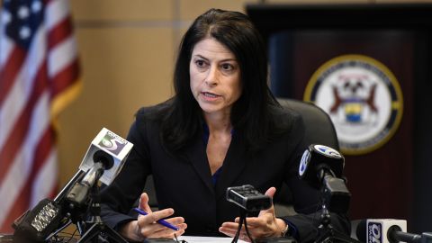 In this March 5, 2020, file photo, Michigan Attorney General Dana Nessel addresses the media during a news conference in Lansing, Michigan.