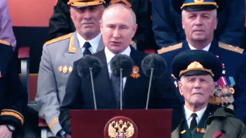 putin gives speech in Moscow, Russia, on victory day May 9 2022