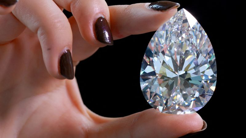 The Rock,' the largest white diamond ever auctioned, sells for $21.9  million