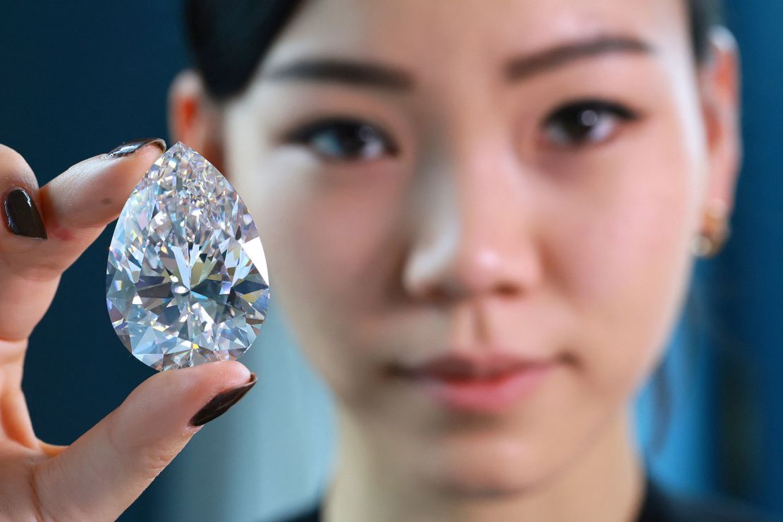 A 228.31 carat white diamond called "The Rock."
