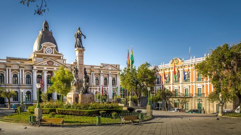 The Plaza Murillo and Bolivian Palace of Government in La Paz. Bolivia became a Level 1 destination on Monday.