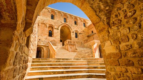 The Deyrulzafaran (House of Saffron) monastery is the original seat of the Syriac Orthodox Patriarchate.