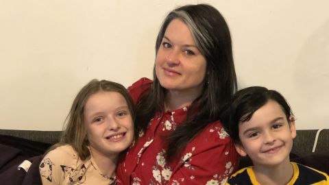 Jessica Ridout and her two children have adopted a more vegetarian diet because of rising food prices.