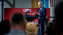 President Joe Biden speaks at United Performance Metals in Hamilton, Ohio, Friday, May 6, 2022. (AP Photo/Andrew Harnik)