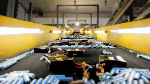 Lithium-ion batteries are recycled at Li-Cycle's facility in Rochester, New York. The industry generally hasn't focused on LFP recycling yet.