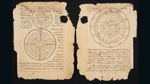 A manuscript from Timbuktu containing astrological maps.
