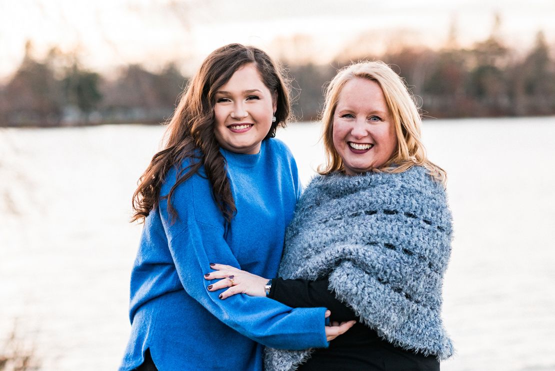 Nicole Talbot and her mother.