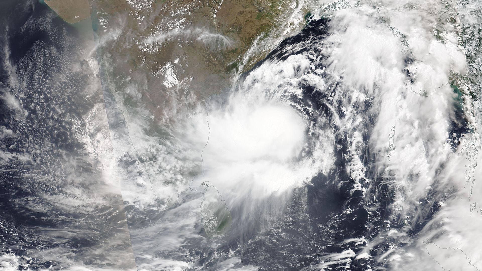 The NOAA-20 satellite circling Earth captured Tropical Cyclone Asani on Monday in the Bay of Bengal.