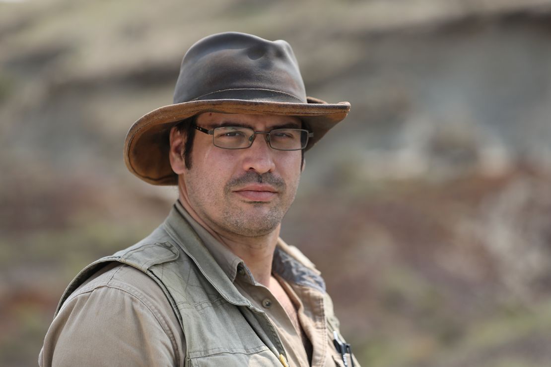 Palaeontologist Robert DePalma is pictured at the Tanis dig site in North Dakota.