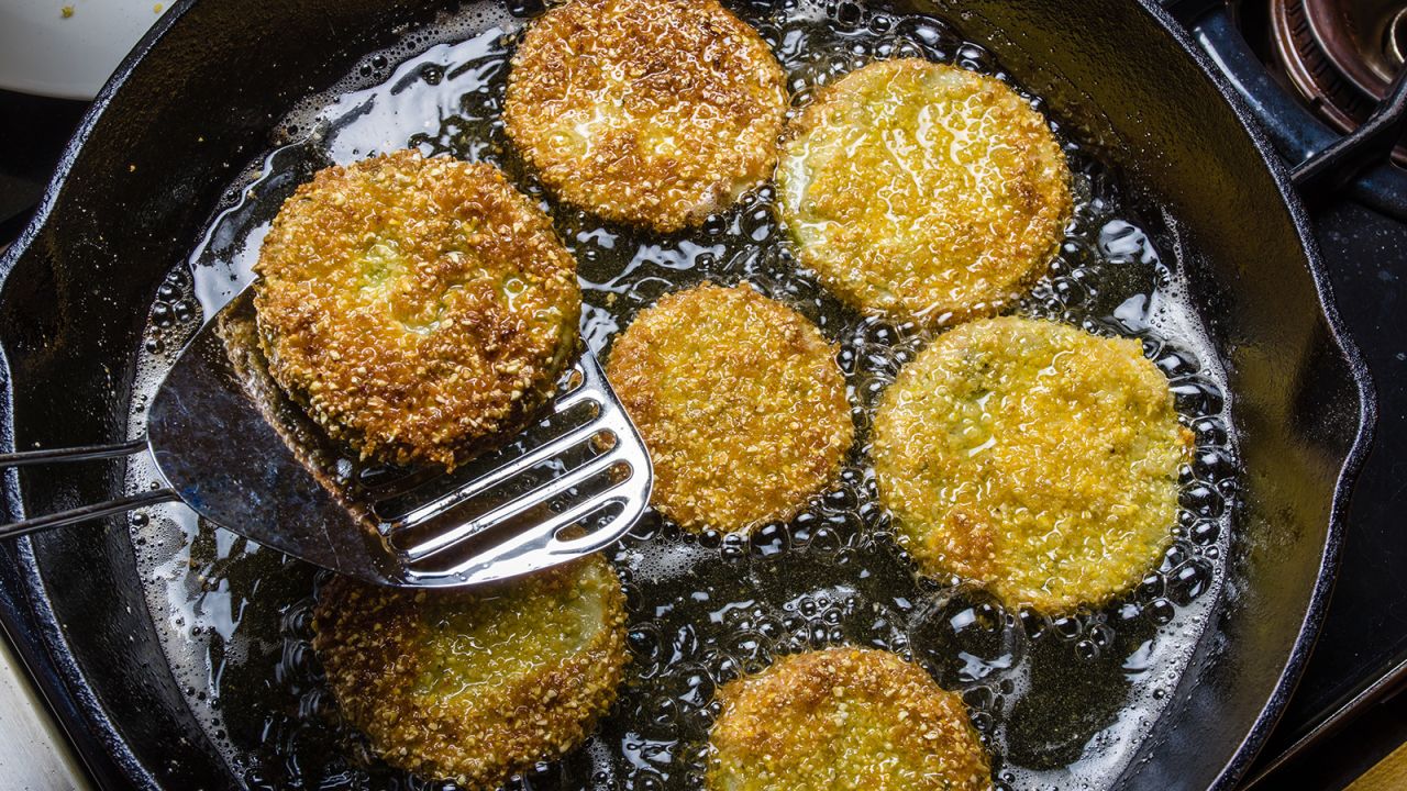 <strong>Fried green tomatoes (United States):</strong> When you're ready to eat and the tomatoes aren't ripe yet, you fry 'em. They're associated most often with the South, but their origins are in the Midwest.