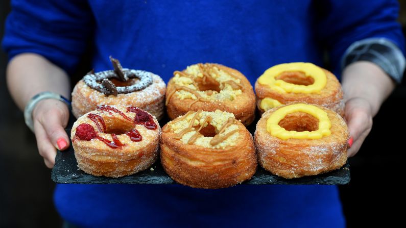 <strong>Cronuts (United States):</strong> The baby of this list, cronuts -- a cross between a croissant and a doughnut -- were introduced in 2013 in a New York City bakery.