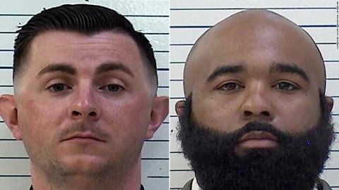 An attorney representing former Lawton, Oklahoma, police officers Ronan Nathan (left) and Robert Hinkle told CNN they have entered not guilty pleas.