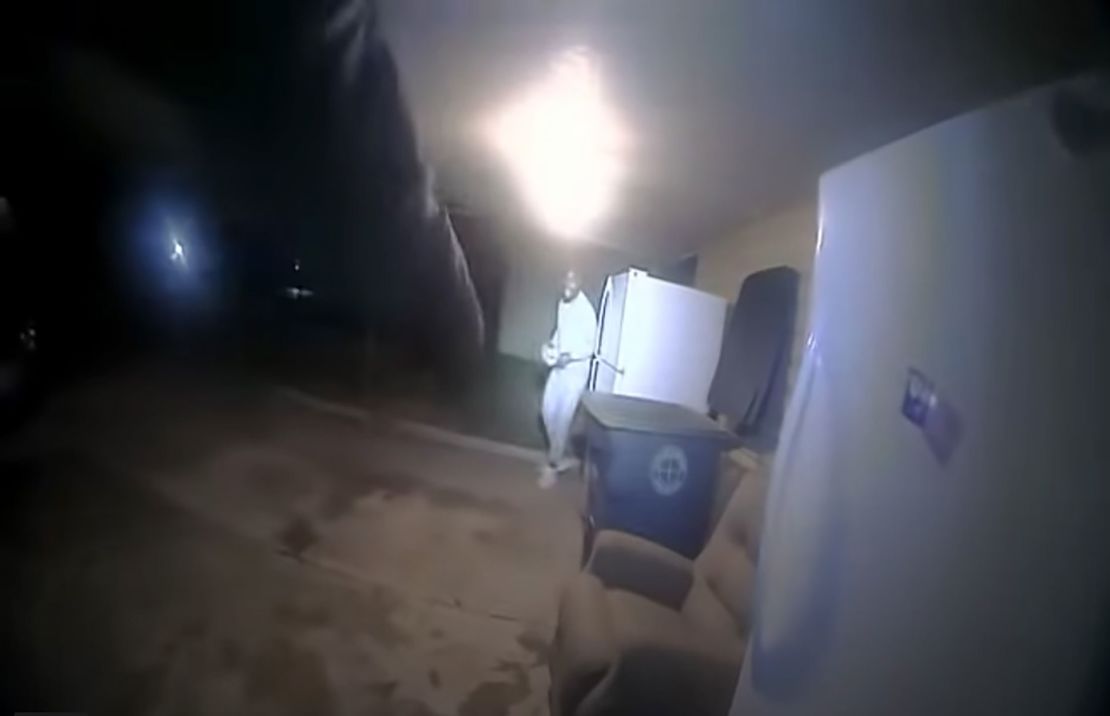 A screen grab of body camera footage from the Lawton Police Department posted on the City of Lawton's YouTube.