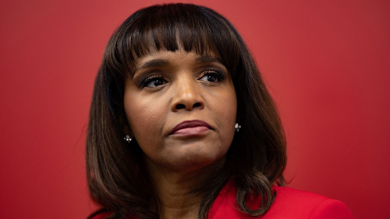 Kathy Barnette, U.S. Republican Senate candidate for Pennsylvania, listens to questions during an interview following the Pennsylvania Senate GOP primary debate in Harrisburg, Pennsylvania, U.S., April 25, 2022.