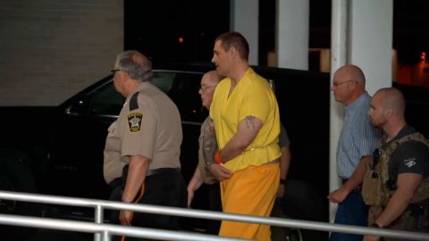 Casey White arrived at the courthouse in Florence, Alabama on Tuesday night.