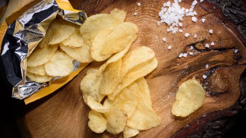 A single-serving package of potato chips may help ensure you don't gorge on the snack.