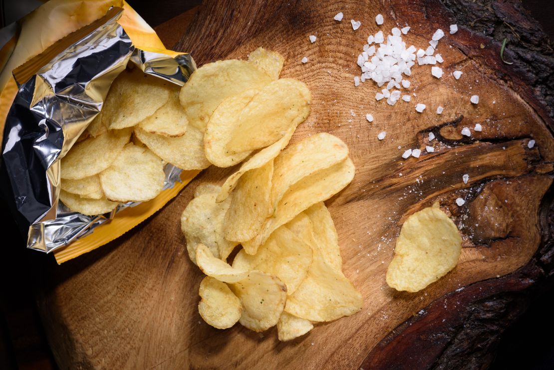 A single-serving package of potato chips may help ensure you don't gorge on the snack.