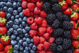 Fill up with fiber-rich foods such as strawberries, blueberries, raspberries and blackberries.